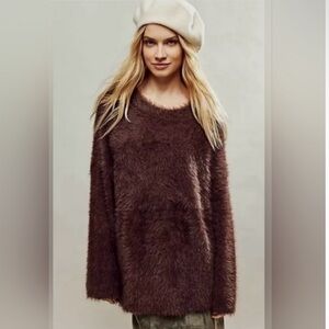 NWOT Free People Harrison Bunny Crew Pullover Sweater